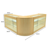 Set Banconi Helios con Illuminazione LED – 2x K1500 + CM60 Angolare - Acero
