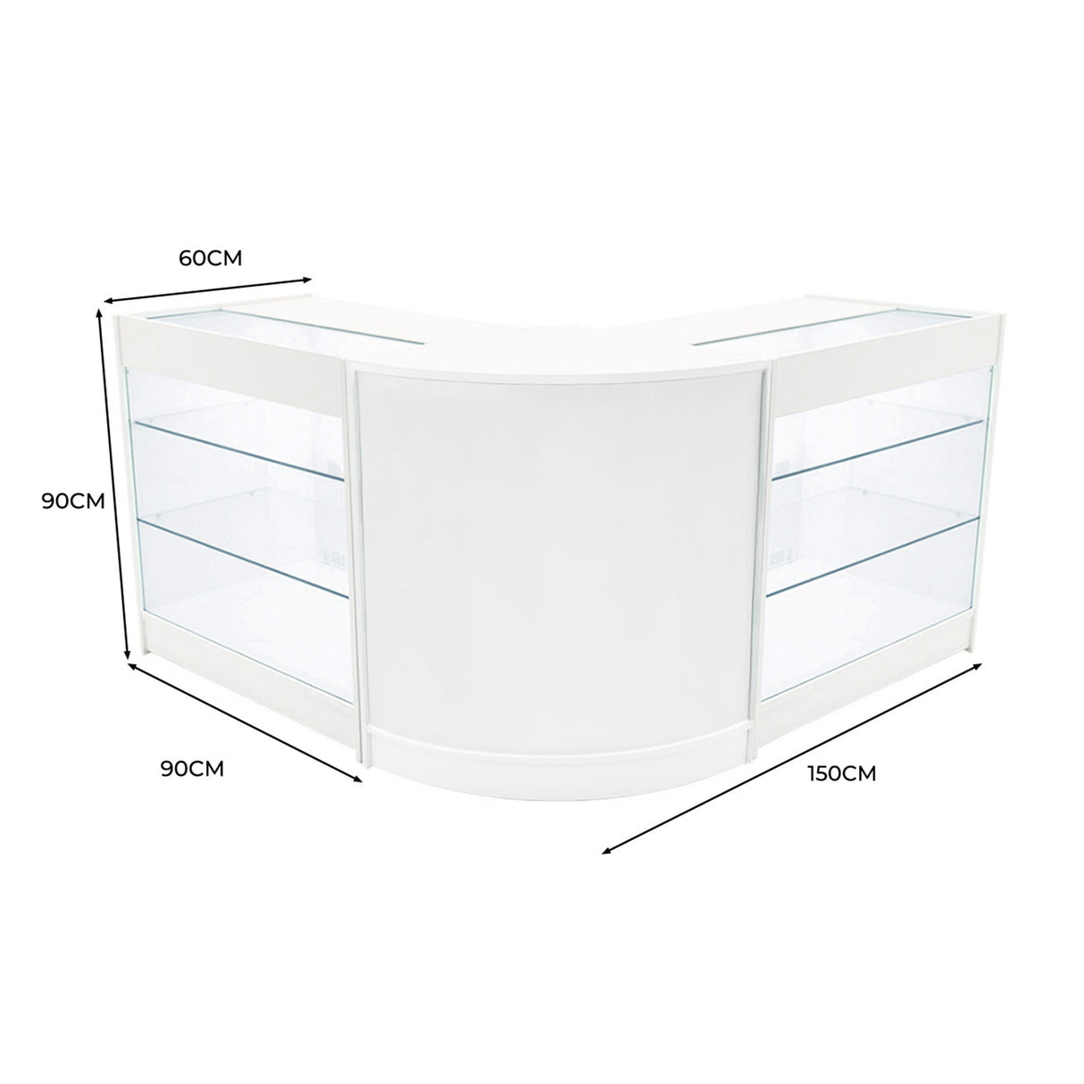Set Banconi Helios con Illuminazione LED – 2x K900 + CM60 Angolare - Bianco