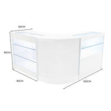 Set Bancone Hera LED con K900 + C900 + CM60 - Bianco