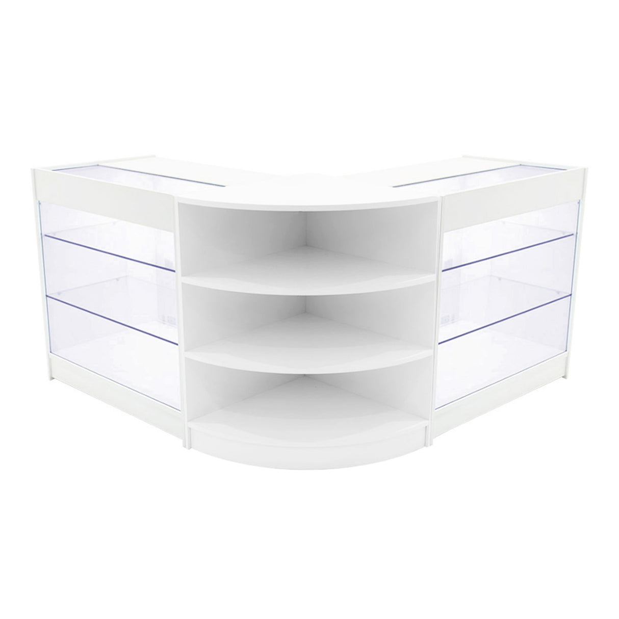 Set Bancone Negozio Apollo LED con 2x K900 + Angolare LM60 - Bianco