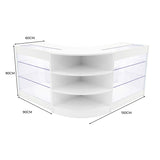Set Bancone Negozio Apollo LED con 2x K900 + Angolare LM60 - Bianco