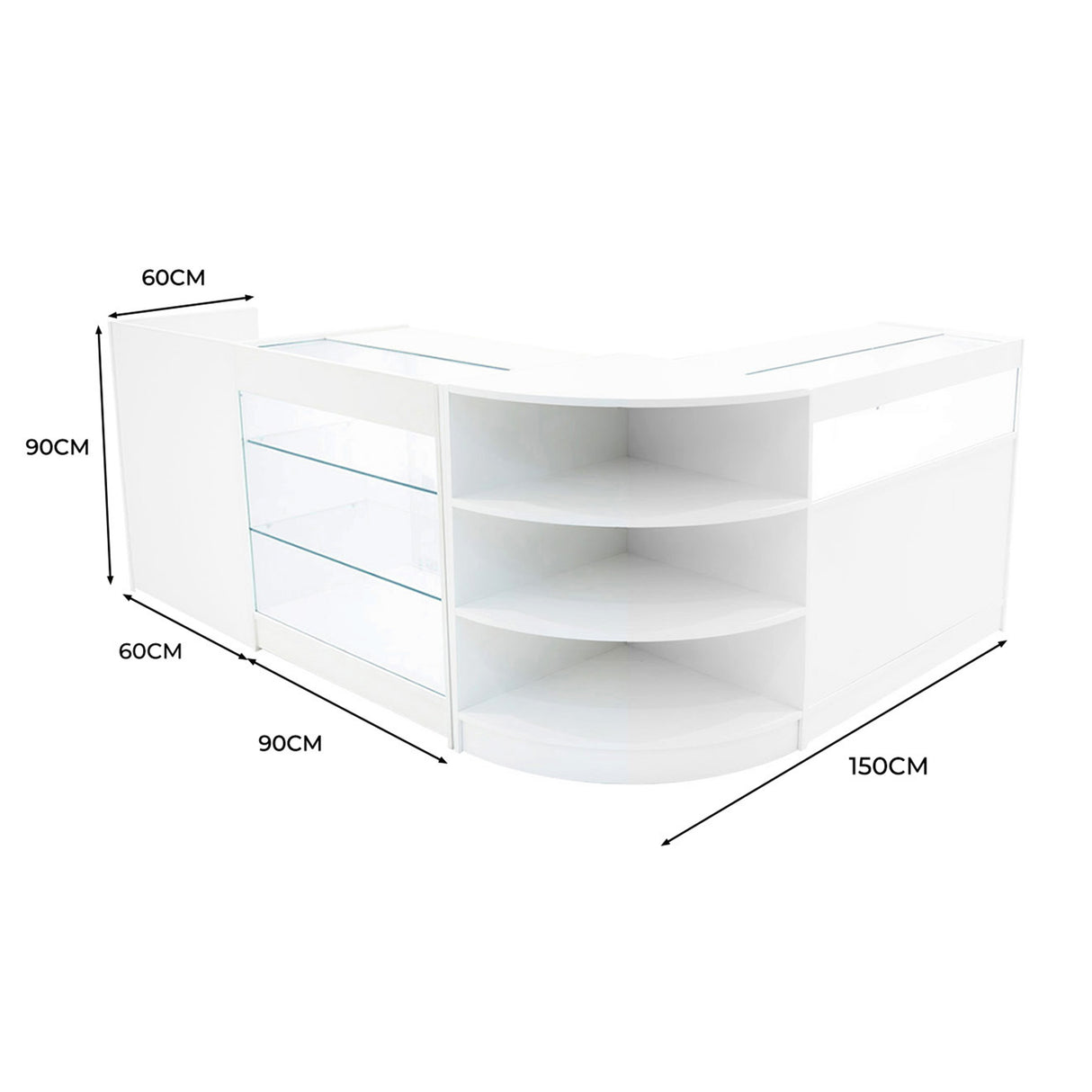 Set Banconi con Illuminazione LED Hyperion K900, B900, TB60 & LM60 - Bianco