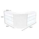 Set Banconi Helios con Illuminazione LED – 2x K1200 + CM60 Angolare - Bianco