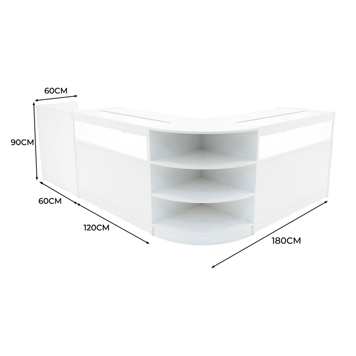 Set Banconi LED Sagittarius LM60, TB60 e 2 x B1200 - Bianco