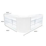 Set Banconi Helios con Illuminazione LED – 2x K1500 + CM60 Angolare - Bianco