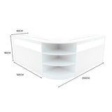Set Bancone Theseus LED con LM60 + 2 x B1500 - Bianco