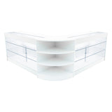 Set Bancone Negozio Apollo LED con 2x K1500 + Angolare LM60 - Bianco