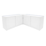 Set Bancone Negozio Apollo LED con 2x K1500 + Angolare LM60 - Bianco