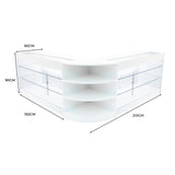 Set Bancone Negozio Apollo LED con 2x K1500 + Angolare LM60 - Bianco