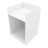 Set banconi negozio Luna LED bianco, design moderno, struttura in MDF, finitura liscia, ideale per esposizione prodotti e arredamento elegante