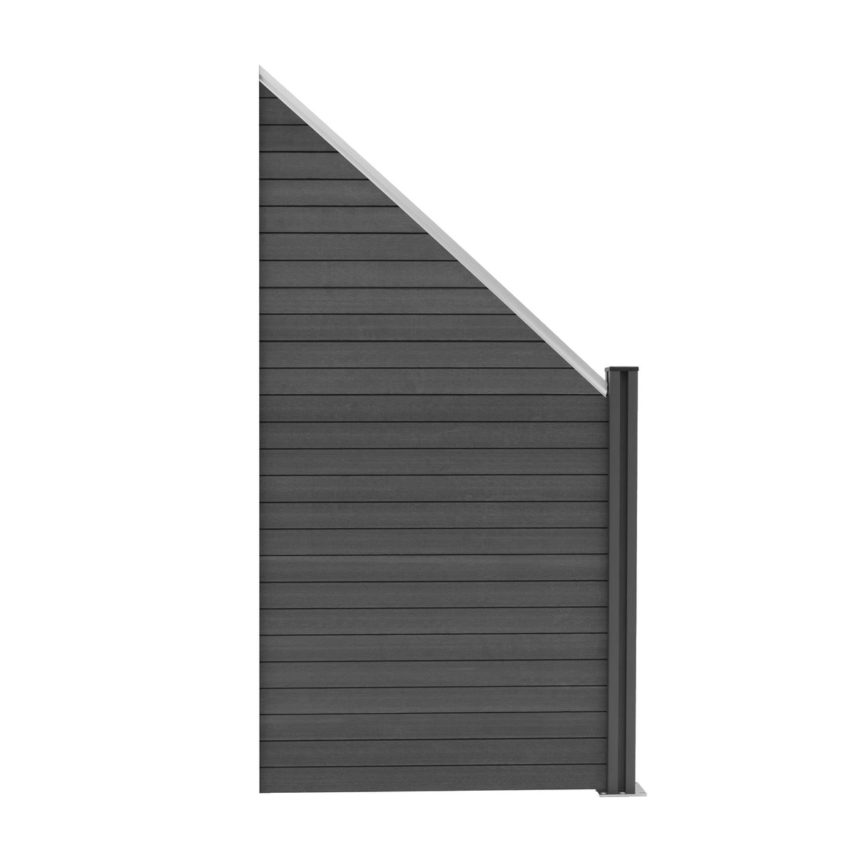 Pannelli Recinzione x2, Elemento Angolare e 3 Pali LED - Grigio
