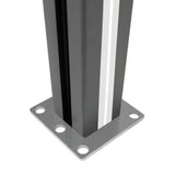 Pannelli Recinzione x10 + Pali LED x11 in Alluminio - Grigio