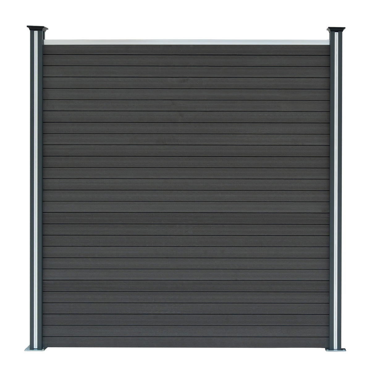 Pannelli Recinzione x10 + Pali LED x11 in Alluminio - Grigio