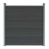Pannelli Recinzione x10 + Pali LED x11 in Alluminio - Grigio