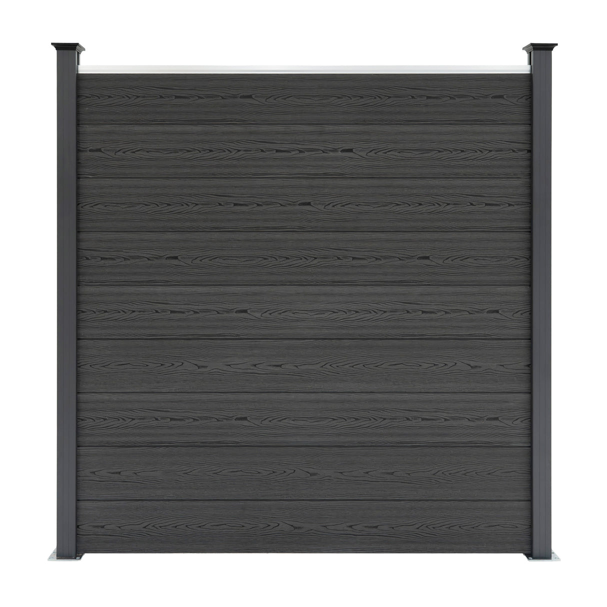 Pannelli Recinzione x10 + Pali LED x11 in Alluminio - Grigio