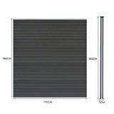 Pannelli Recinzione x10 + Pali LED x11 in Alluminio - Grigio