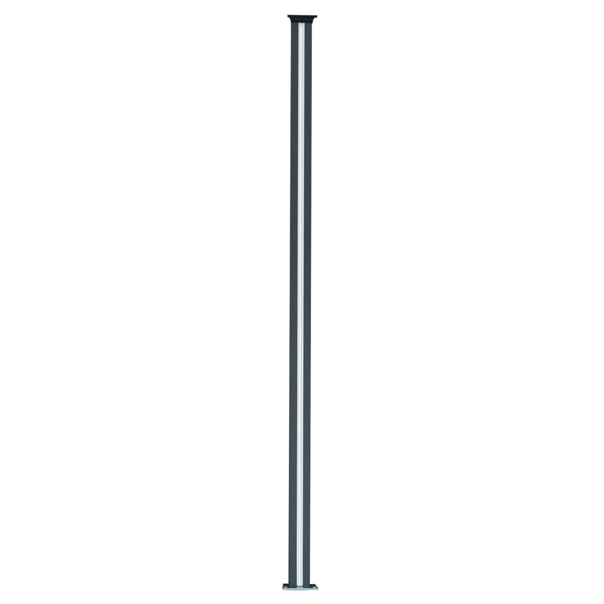 Pannelli Recinzione x10 + Pali LED x11 in Alluminio - Grigio