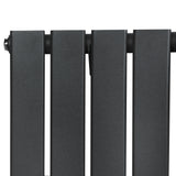 Radiatore piatto monocolonna grigio antracite, con finitura opaca e design elegante, misura 600 x 1190 mm, ideale per riscaldamento moderno