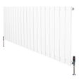 Radiatore piatto monocolonna bianco, 600 x 1400 mm, con finitura liscia e valvole moderne, ideale per ambienti eleganti e minimalisti