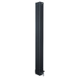 Radiatore tradizionale verticale a 4 colonne, finitura grigio antracite, design elegante e lineare, ideale per riscaldare spazi moderni