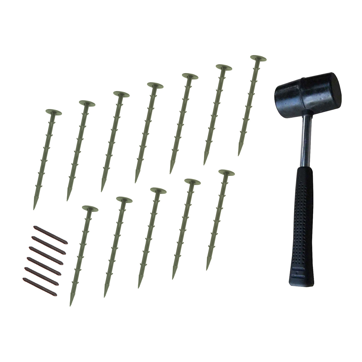 Bordura Flessibile da Giardino 46 x 1,2 m con Martello in Gomma - Verde
