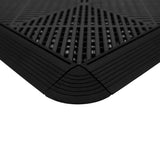Luci LED Esagonali x 2 e Piastrelle Ventilate per Pavimento Garage con Bordi - 165 Nere & 60 Grigie