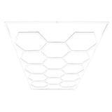 Luci LED Esagonali x 2 e Piastrelle Ventilate per Pavimento Garage con Bordi - 165 Grigie & 60 Nere
