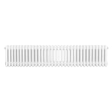 Radiatore tradizionale a 4 colonne, 300 x 1505 mm, colore bianco, con finitura liscia e design elegante per riscaldamento efficace