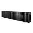 Radiatore tradizionale a 4 colonne, 300 x 1505 mm, finitura nera lucida, design elegante e linee pulite, ideale per ambienti moderni