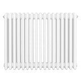 Radiatore tradizionale orizzontale a 4 colonne, 600 x 785 mm, finitura bianca lucida, design elegante e linee pulite, ideale per riscaldare ambienti