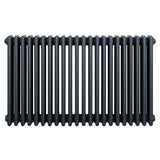 Radiatore tradizionale orizzontale a 4 colonne, 600 x 1010 mm, finitura antracite opaca, design elegante e linee pulite