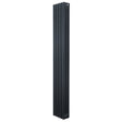 Radiatore tradizionale verticale a 4 colonne, finitura antracite, dimensioni 1800 x 290 mm, design elegante e moderno