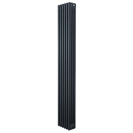 Radiatore tradizionale verticale a 4 colonne, finitura antracite, dimensioni 1800 x 290 mm, design elegante e moderno