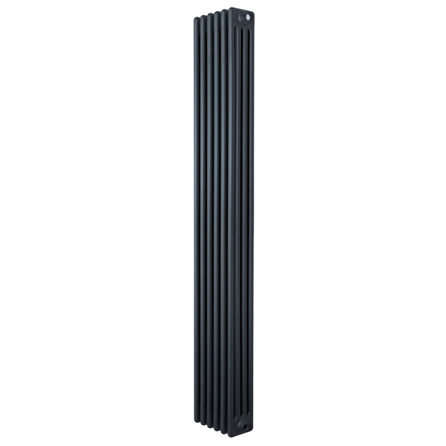 Radiatore tradizionale verticale a 4 colonne, finitura antracite, dimensioni 1800 x 290 mm, design elegante e moderno