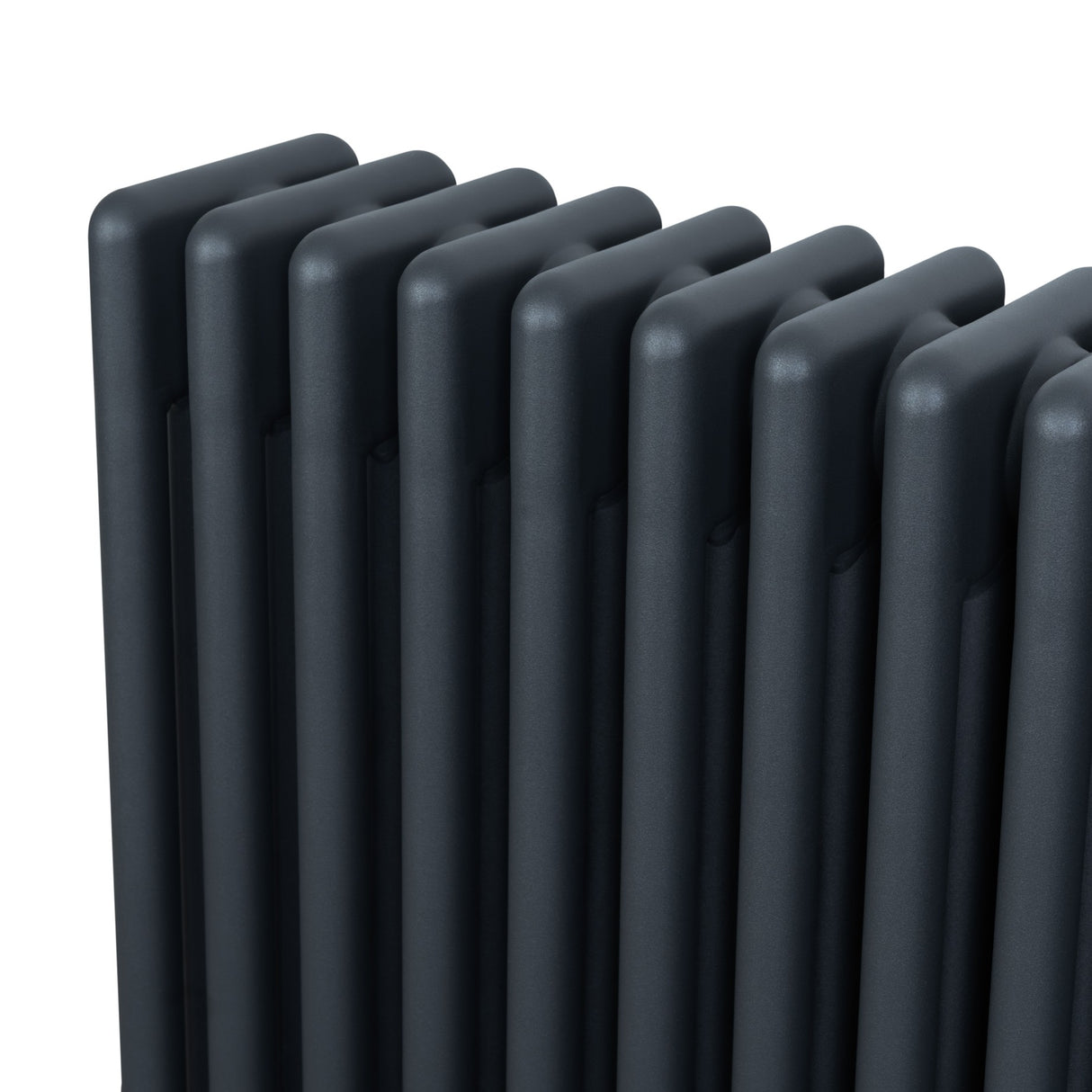 Radiatore tradizionale verticale a 4 colonne, 1800 x 290 mm, colore antracite, con finitura liscia e design elegante