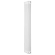 Radiatore tradizionale verticale a 4 colonne, 1800 x 290 mm, finitura bianca liscia e design elegante per riscaldamento efficiente