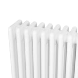 Radiatore tradizionale verticale a 4 colonne, 1800 x 290 mm, finitura bianca lucida, design elegante e moderno, ideale per riscaldamento