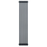 Radiatore tradizionale verticale a 4 colonne, 1800 x 380 mm, finitura antracite, design elegante e linee pulite per riscaldamento efficace