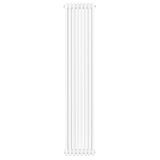 Radiatore tradizionale verticale a 4 colonne, 1800 x 380 mm, finitura bianca lucida, design elegante e minimalista per interni moderni