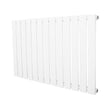 Radiatore piatto orizzontale bianco, dimensioni 600 x 910 mm, con design elegante e finitura liscia, ideale per riscaldare ambienti moderni