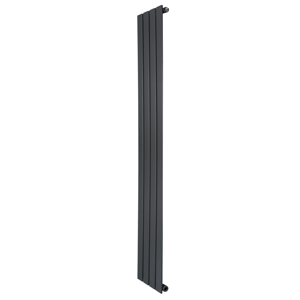 Radiatore piatto a colonna singola verticale 1600 x 280 mm in antracite, con finitura liscia e linee moderne ed eleganti