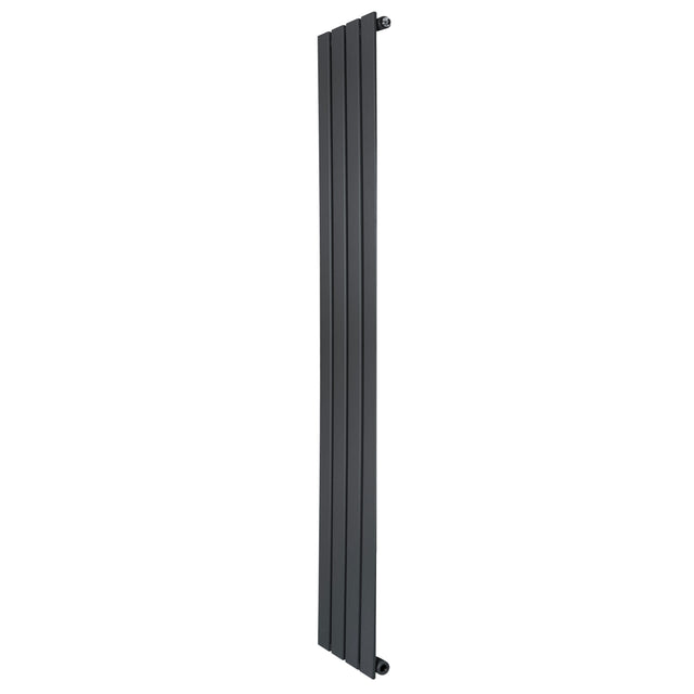 Radiatore piatto a colonna singola verticale 1600 x 280 mm in antracite, con finitura liscia e linee moderne ed eleganti