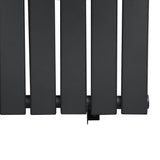 Radiatore piatto a colonna singola verticale 1600 x 280 mm in antracite, con finitura liscia e linee moderne, ideale per interni eleganti
