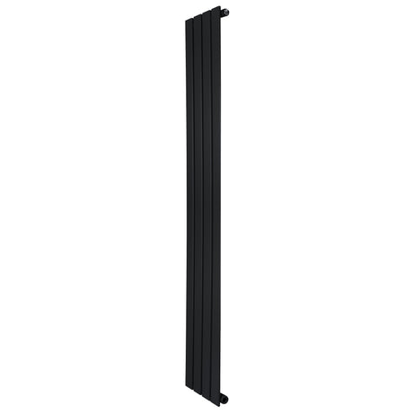 Radiatore verticale a colonna singola, 1600 x 280 mm, finitura nera opaca, design moderno con linee pulite e texture liscia