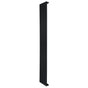 Radiatore verticale a colonna singola, 1600 x 280 mm, finitura nera opaca, design moderno con linee pulite e texture liscia
