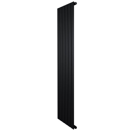 Radiatore verticale a colonna singola, 1600 x 420 mm, finitura nera opaca, design elegante e lineare, ideale per spazi moderni