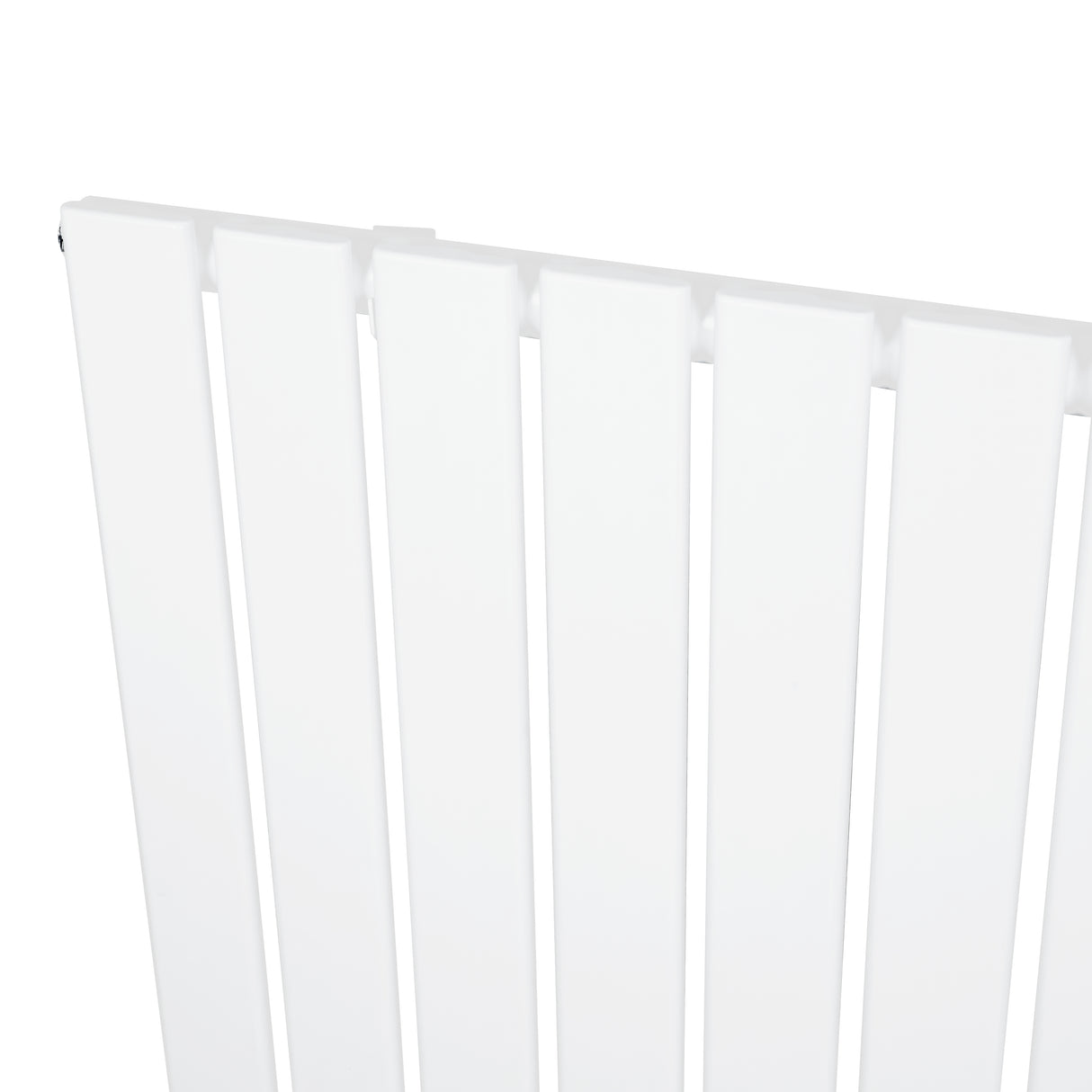 Radiatore verticale a colonna singola, 1600 x 700 mm, finitura bianca lucida con pannelli rettangolari e design moderno