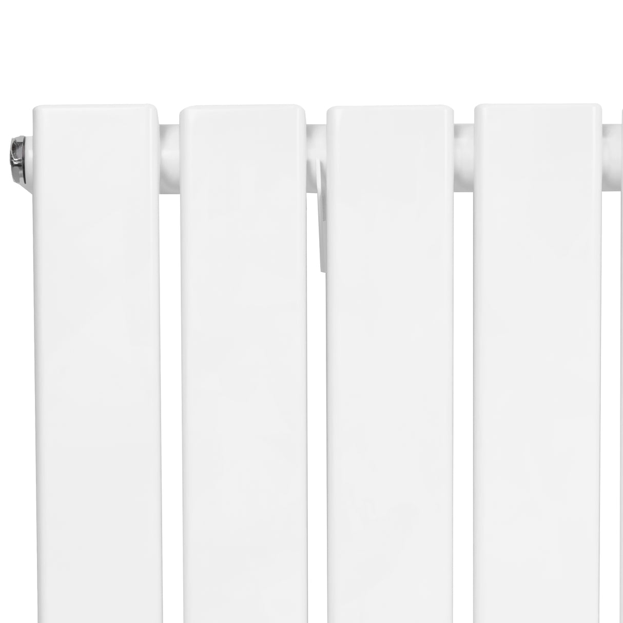 Radiatore piatto a colonna singola verticale, 1600 x 700 mm, con finitura bianca lucida e design elegante e moderno