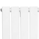 Radiatore piatto a colonna singola verticale, 1600 x 700 mm, con finitura bianca lucida e design elegante e moderno