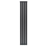 Radiatore piatto a colonna singola verticale, 1800 x 280 mm, finitura antracite, design elegante e moderno con linee pulite